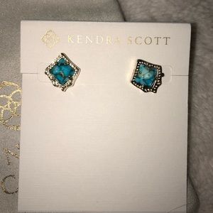 Kendra Scott Rare Turquoise Kirstie Studs